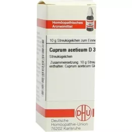 CUPRUM ACETICUM D 3 rutuliukai, 10 g