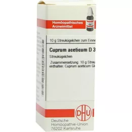 CUPRUM ACETICUM D 3 rutuliukai, 10 g