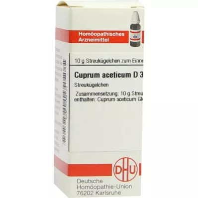 DHU Cuprum aceticum D 3 rutuliukai, 10 g DHU Cuprum aceticum D 3 rutuliukai, 10 g