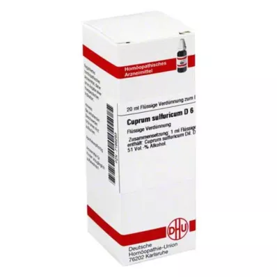 DHU Cuprum sulfuricum D 6 praskiedimas, 20 ml DHU Cuprum sulfuricum D 6 praskiedimas, 20 ml