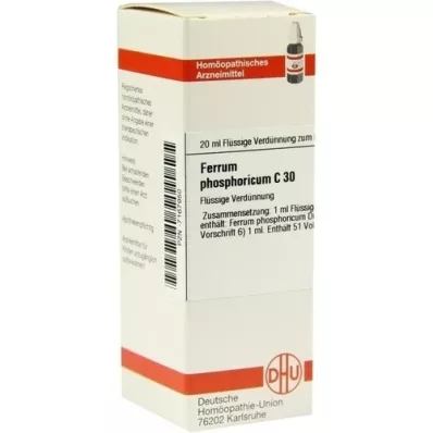 FERRUM PHOSPHORICUM C 30 skiedinys, 20 ml