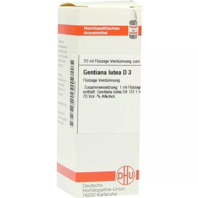 GENTIANA LUTEA D 3 skiedinys, 20 ml GENTIANA LUTEA D 3 skiedinys, 20 ml