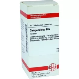 GINKGO BILOBA D 12 tablečių, 80 kapsulių