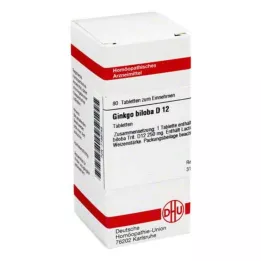 GINKGO BILOBA D 12 tablečių, 80 kapsulių