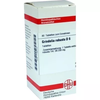 GRINDELIA ROBUSTA D 6 tabletės, 80 kapsulių
