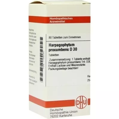 HARPAGOPHYTUM PROCUMBENS D 30 tablečių, 80 kapsulių