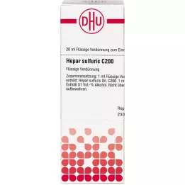 HEPAR SULFURIS C 200 skiedinys, 20 ml