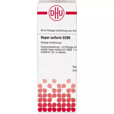 HEPAR SULFURIS D 200 skiedinys, 20 ml