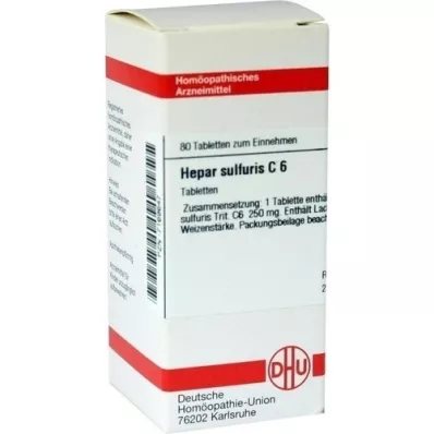HEPAR SULFURIS C 6 tabletės, 80 kapsulių