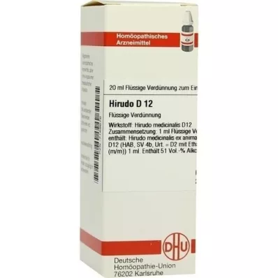 HIRUDO D 12 skiedinys, 20 ml
