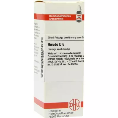 DHU Hirudo D 6 skiedimas, 20 ml DHU Hirudo D 6 skiedimas, 20 ml