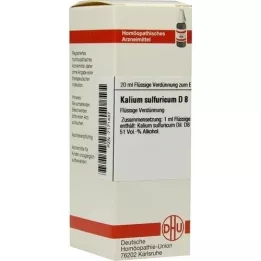 KALIUM SULFURICUM D 8 skiedinys, 20 ml