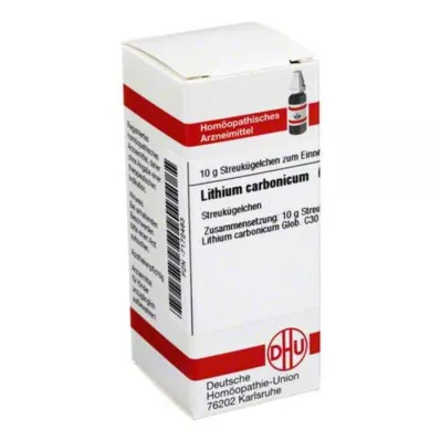 LITHIUM CARBONICUM C 30 rutuliukų, 10 g