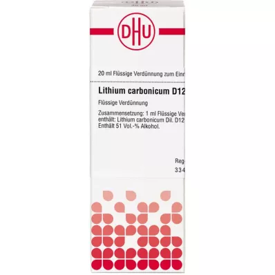 LITHIUM CARBONICUM D 12 skiedinys, 20 ml