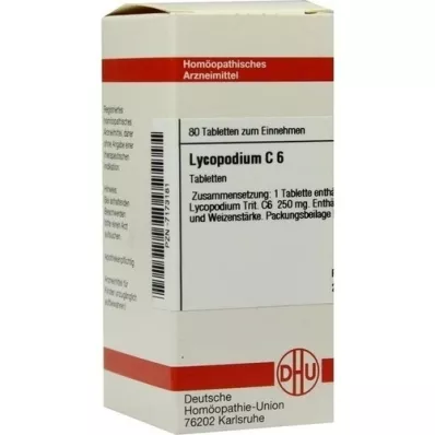 LYCOPODIUM C 6 tabletės, 80 kapsulių