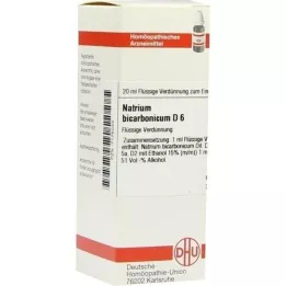 NATRIUM BICARBONICUM D 6 skiedinys, 20 ml