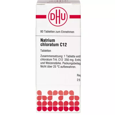 NATRIUM CHLORATUM C 12 tablečių, 80 vnt