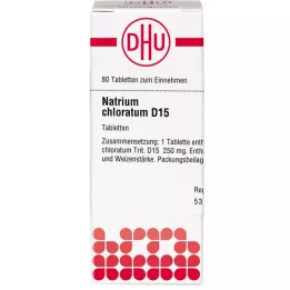 NATRIUM CHLORATUM D 15 tablečių, 80 kapsulių