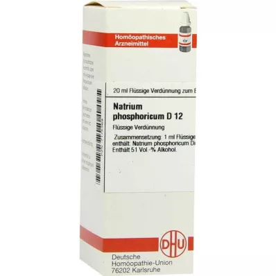 NATRIUM PHOSPHORICUM D 12 skiedinys, 20 ml