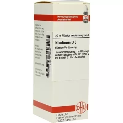 NICOTINUM D 6 skiedinys, 20 ml