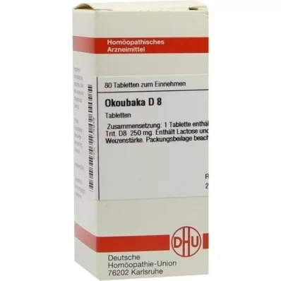 OKOUBAKA D 8 tabletės, 80 kapsulių