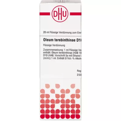 OLEUM TEREBINTHINAE D 10 skiedinys, 20 ml