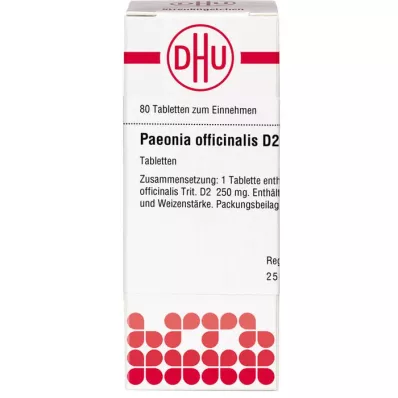 PAEONIA OFFICINALIS D 2 tabletės, 80 kapsulių