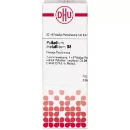 PALLADIUM METALLICUM D 8 skiedinys, 20 ml