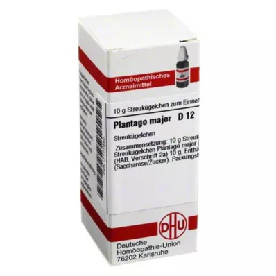 PLANTAGO MAJOR D 12 rutuliukų, 10 g