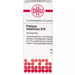 PLATINUM METALLICUM D 10 rutuliukų, 10 g