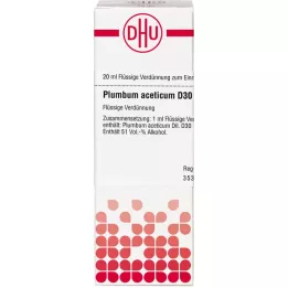 PLUMBUM ACETICUM D 30 skiedinys, 20 ml