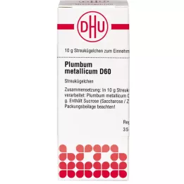 PLUMBUM METALLICUM D 60 rutuliukų, 10 g