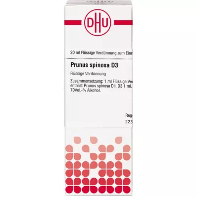 PRUNUS SPINOSA D 3 skiedinys, 20 ml