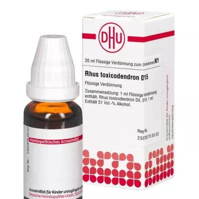 RHUS TOXICODENDRON D 15 skiedinys, 20 ml