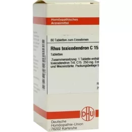 RHUS TOXICODENDRON C 15 tabletės, 80 vnt