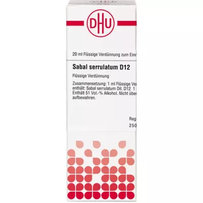 SABAL SERRULATUM D 12 skiedinys, 20 ml