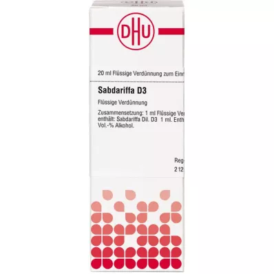 SABDARIFFA D 3 skiedinys, 20 ml