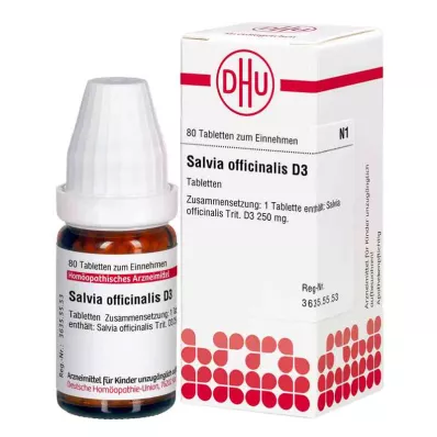 Salvia Officinalis D3 tabletės (80 vnt.)