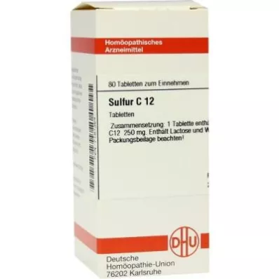 SULFUR C 12 tablečių, 80 vnt