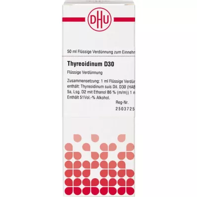 THYREOIDINUM D 30 skiedinys, 50 ml