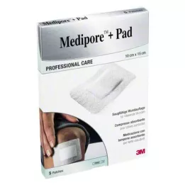 Medipore + Pad 3M 10x15cm 3569NP tinkas, 5 vnt