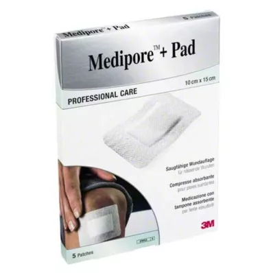 Medipore + Pad 3M 10x15cm 3569NP tinkas, 5 vnt Medipore + Pad 3M 10x15cm 3569NP tinkas, 5 vnt