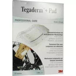 TEGADERM 3M Plus Pad 9x15 cm, paruoštas naudoti.3589NP, 5 vnt