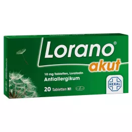 LORANO ūmios tabletės, 20 vnt