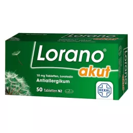 LORANO ūmios tabletės, 50 vnt