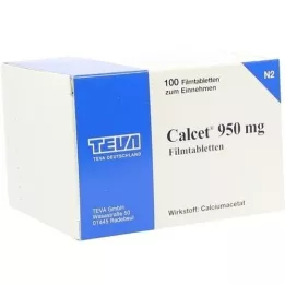 CALCET 950 mg plėvele dengtos tabletės, 100 vnt