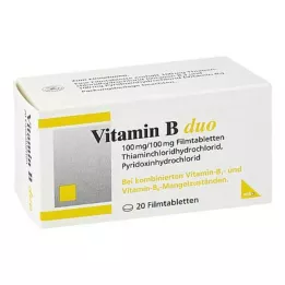 VITAMIN B DUO Plėvele dengtos tabletės, 20 vnt