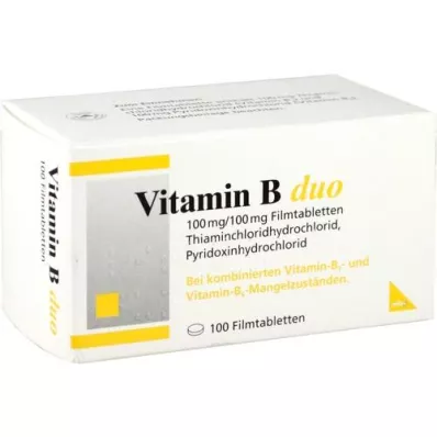 VITAMIN B DUO Plėvele dengtos tabletės, 100 vnt