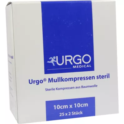 URGO MULLKOMPRESSEN 10x10 cm sterilūs, 25X2 vnt