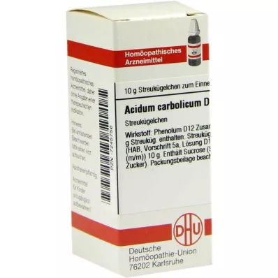 DHU Acidum carbolicum D 12 rutuliukų, 10 g